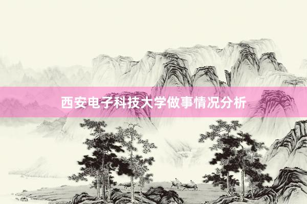 西安电子科技大学做事情况分析
